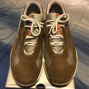 Men’s suede Prada American Cup